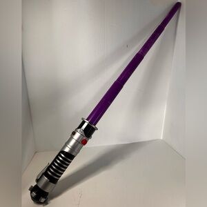 Star Wars Hasbro 2002 Purple Lightsaber. No Batteries. As Is. Base To Tip 33”